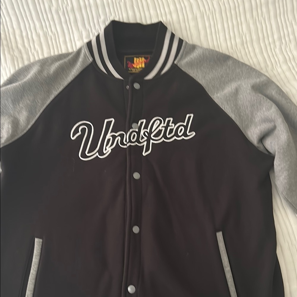 Undefeated Black and Gray Varsity Bomber Jacket